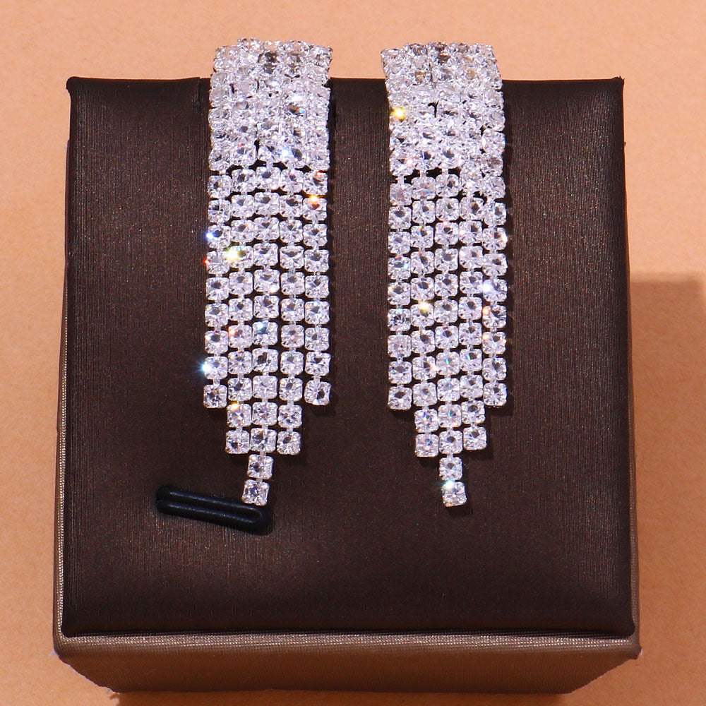 Tassel Cubic Zirconia Necklace Set N5063