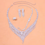 Tassel Cubic Zirconia Necklace Set N5063