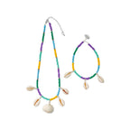 Shell Seed Bead Neklace Anklet Set N5069
