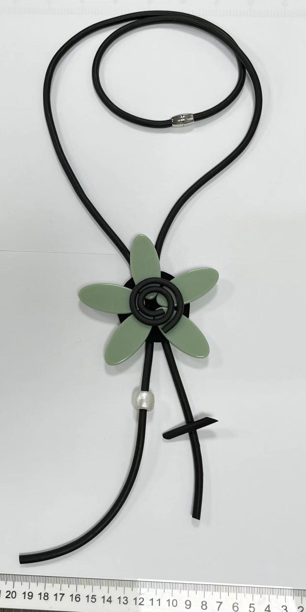Floral Tassel Pu Leather Necklace N5087