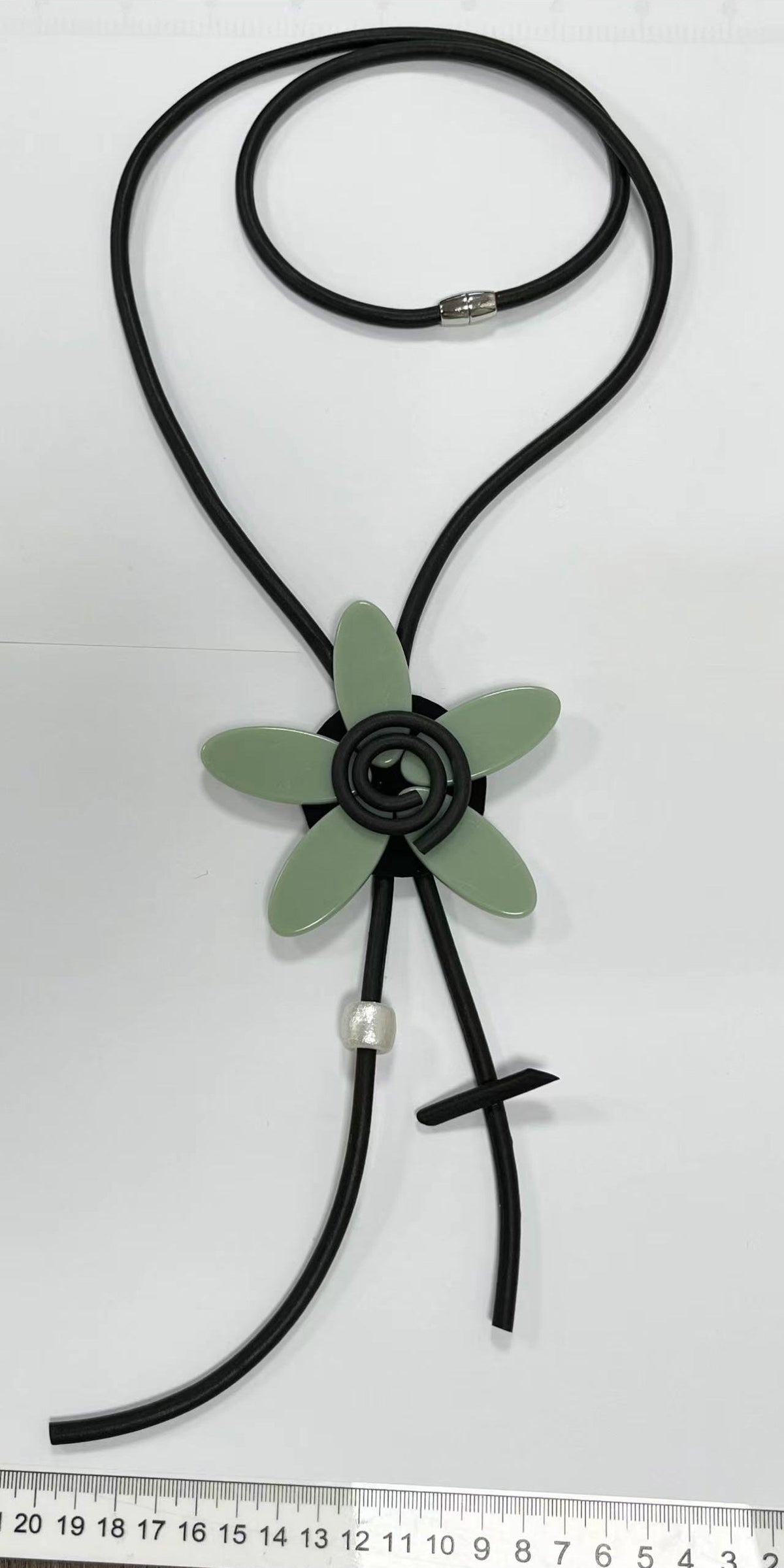 Floral Tassel Pu Leather Necklace N5087