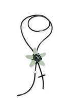 Floral Tassel Pu Leather Necklace N5087