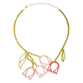 Tulip Rhinestone Alloy Necklace N5112