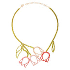 Tulip Rhinestone Alloy Necklace N5112