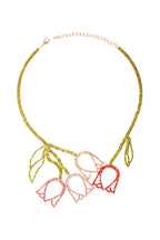 Tulip Rhinestone Alloy Necklace N5112