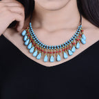 Teardrop Turquoise Bead  Necklace N5127