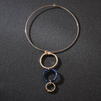 Geometry Circle Alloy Collar Necklace N5139