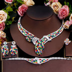 Geometry Snake Cubic Zirconia Necklace Set N5142