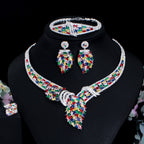 Geometry Snake Cubic Zirconia Necklace Set N5142
