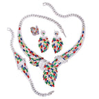 Geometry Snake Cubic Zirconia Necklace Set N5142