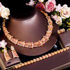 Cubic Zirconia Necklace Earrings BraceletSet N5144
