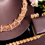 Cubic Zirconia Necklace Earrings BraceletSet N5144