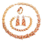 Cubic Zirconia Necklace Earrings BraceletSet N5144