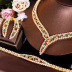 Cubic Zirconia Necklace Earrings Bracelet Set N5145