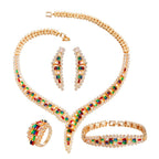 Cubic Zirconia Necklace Earrings Bracelet Set N5145