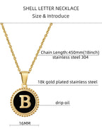 Circle Alphabet Stainless Steel Necklace N5152