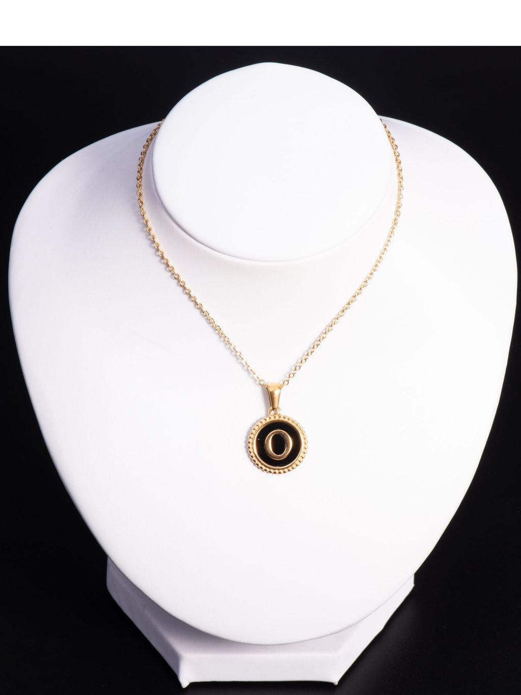 Circle Alphabet Stainless Steel Necklace N5152