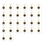 Circle Alphabet Stainless Steel Necklace N5152