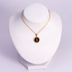 Circle Alphabet Stainless Steel Necklace N5152