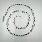 Handmade Braided Irregular Aquamarine Necklace N5224