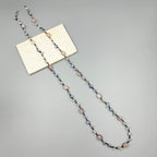 Handmade Braided Irregular Aquamarine Necklace N5224