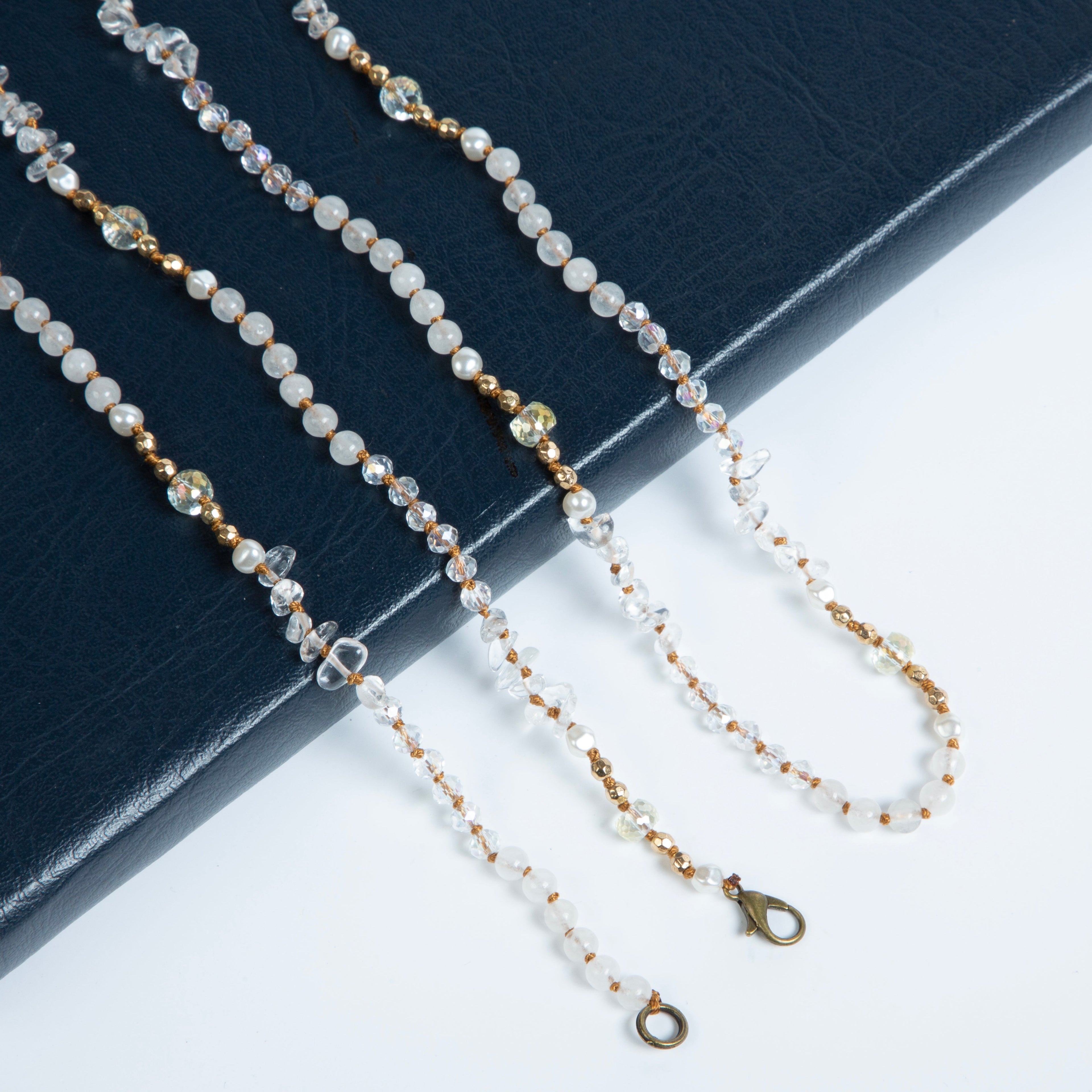 Natural Stone Crystal Bead Necklace N5247