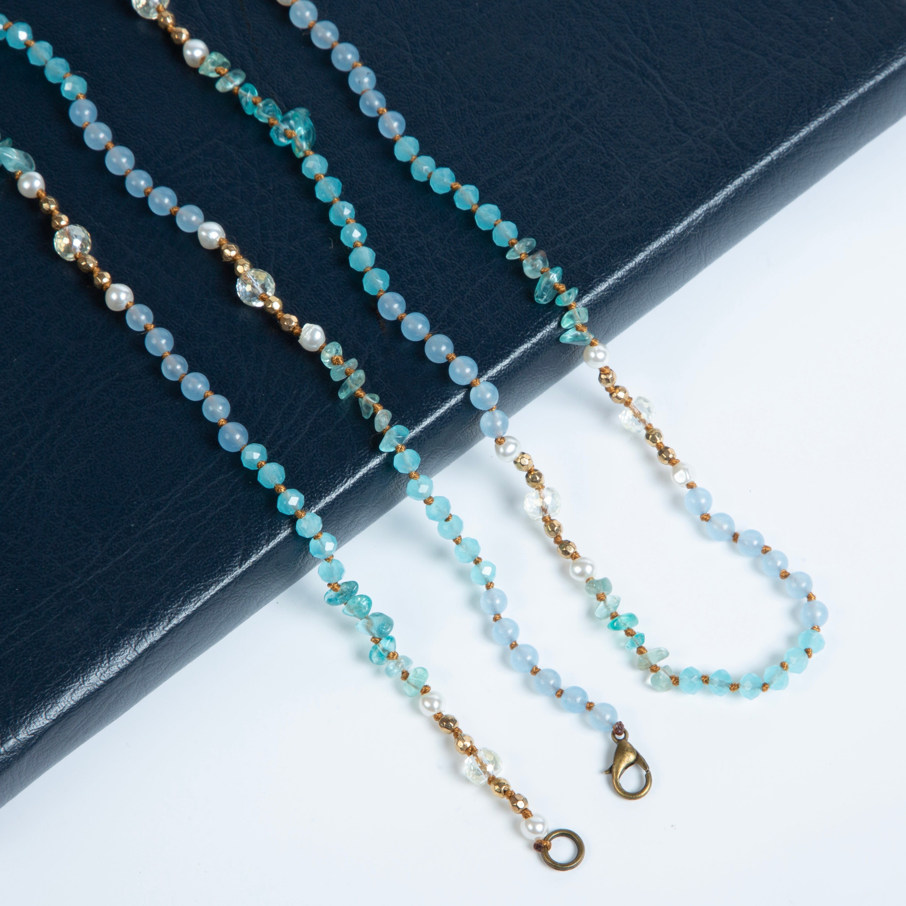 Natural Stone Crystal Bead Necklace N5247