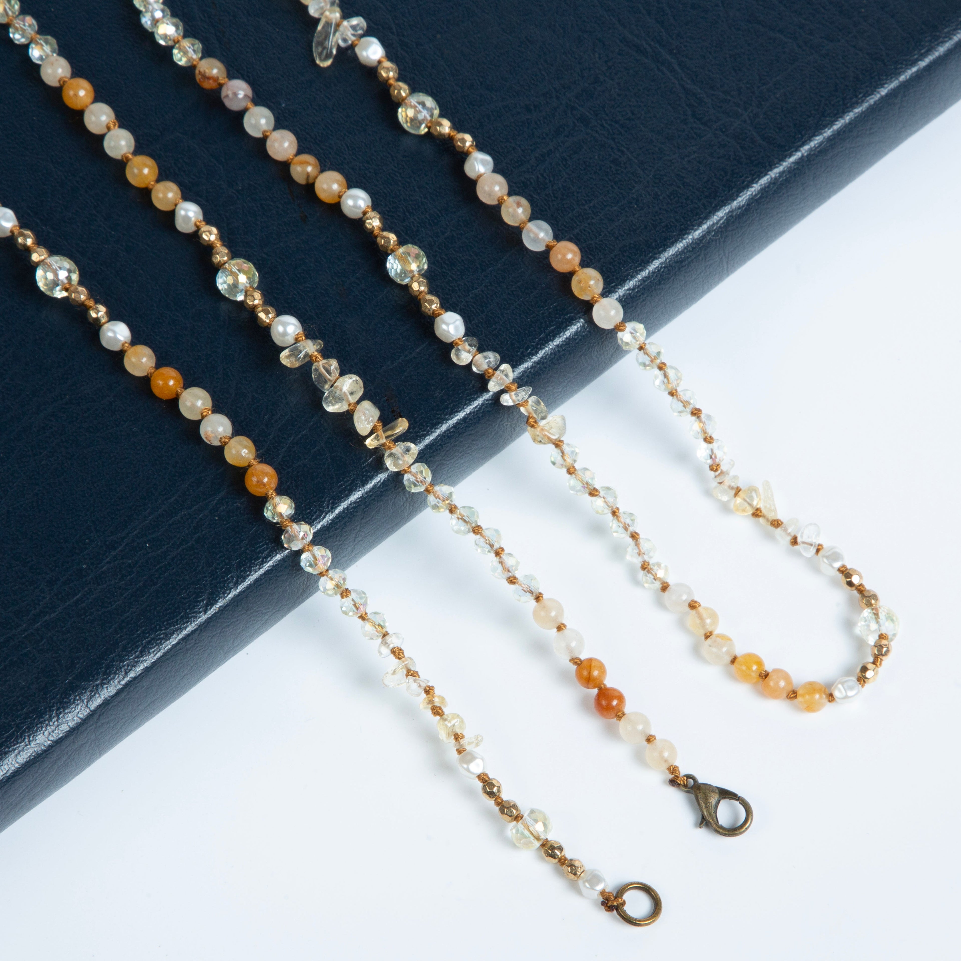 Natural Stone Crystal Bead Necklace N5247