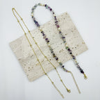 Irregular Natural Stone Pearl Chains Necklace Set N5277
