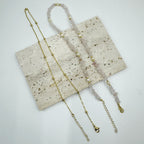 Irregular Natural Stone Pearl Chains Necklace Set N5277