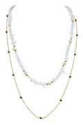 Irregular Natural Stone Pearl Chains Necklace Set N5277