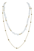 Irregular Natural Stone Pearl Chains Necklace Set N5277