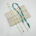 Irregular Natural Stone Pearl Chains Necklace Set N5277