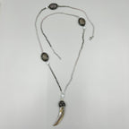 Ox Horn Opal Crystal Bead Necklace N5279