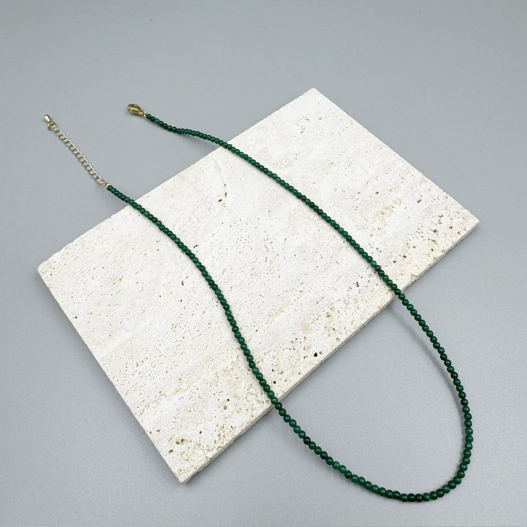 3MM Natural Stone Pearl Bead Necklace N5291
