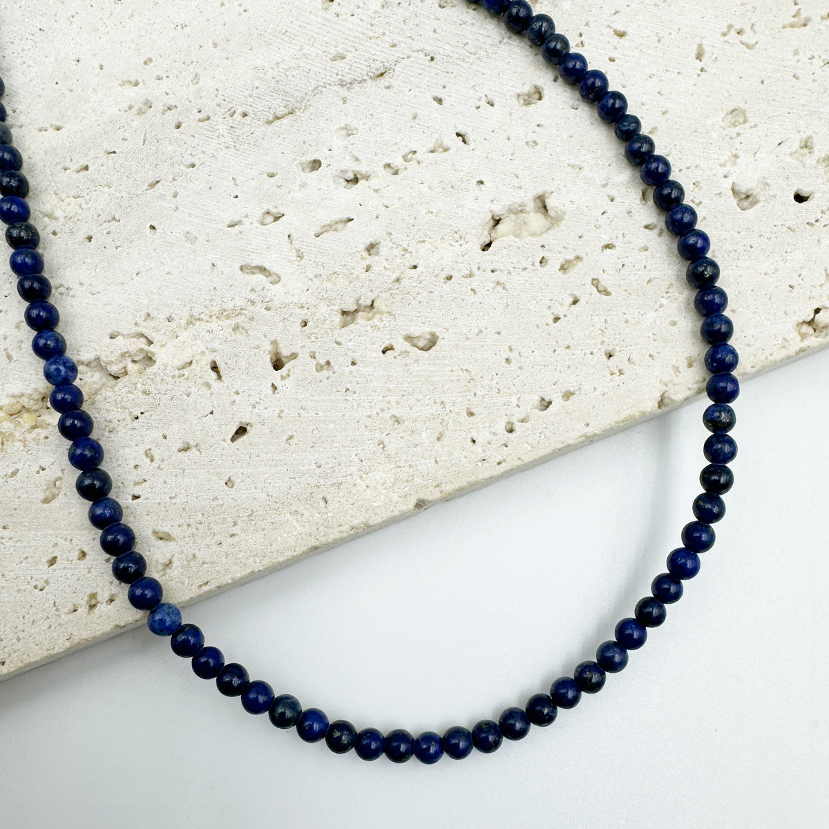 3MM Natural Stone Pearl Bead Necklace N5291