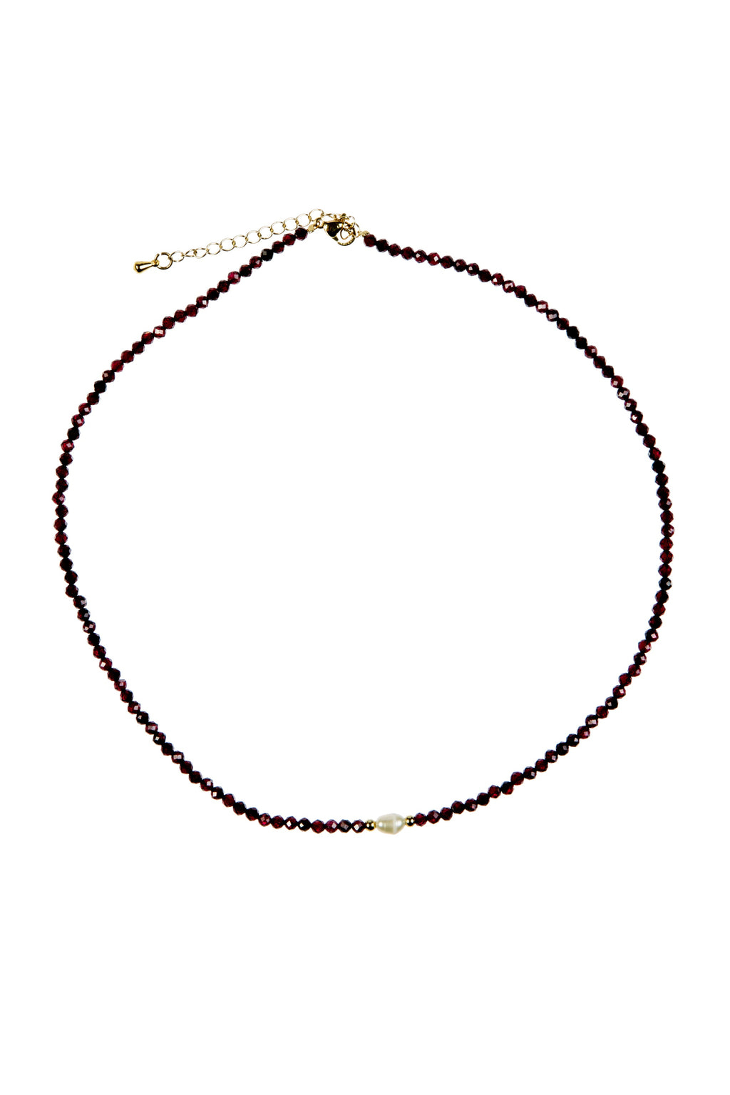 3MM Natural Stone Bead Pearl Necklace N5292