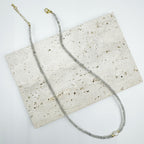 3MM Natural Stone Bead Pearl Necklace N5292