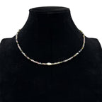 3MM Natural Stone Bead Pearl Necklace N5292