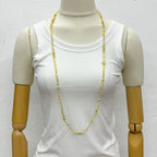 Chinese Style Bead Yellow Quartz Crystal Bead Necklace N5337