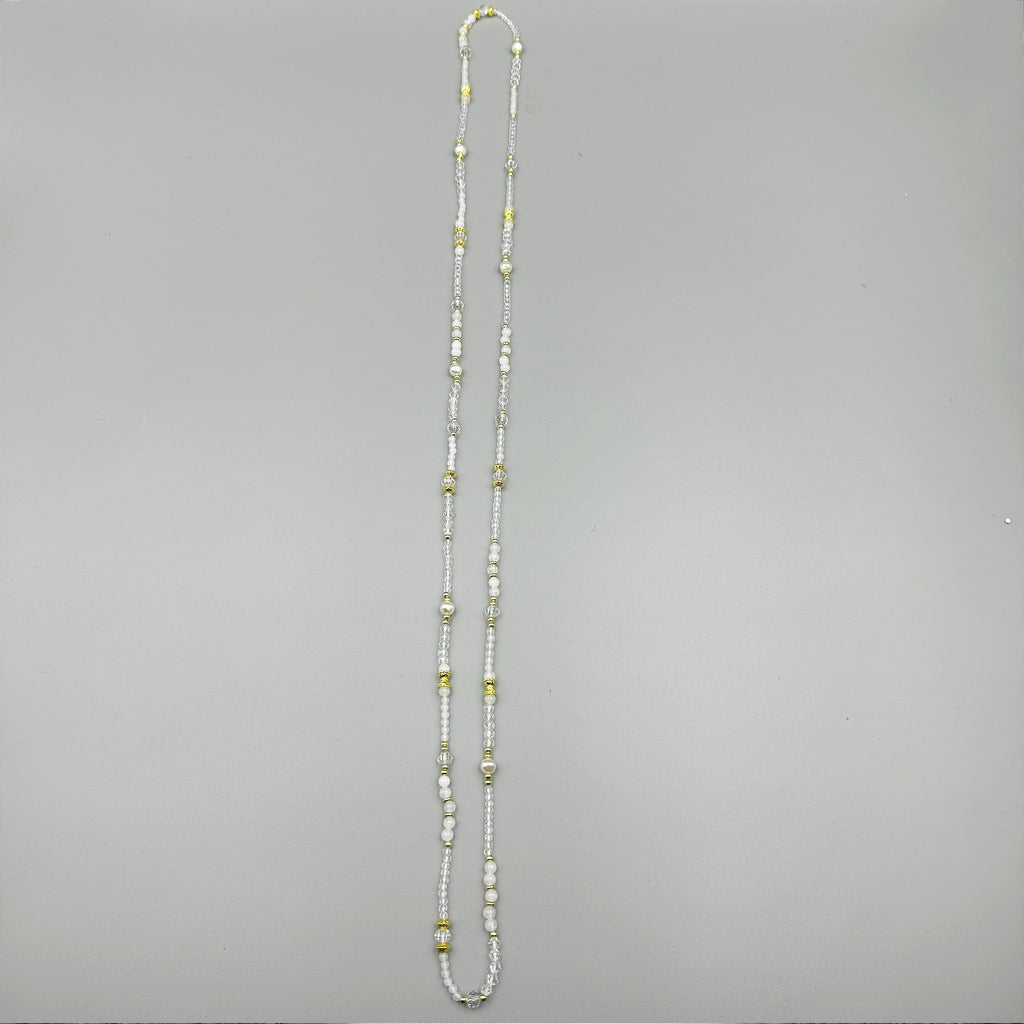 Crystal Stone Bead Long Necklace N5343