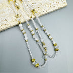 Crystal Stone Bead Long Necklace N5343