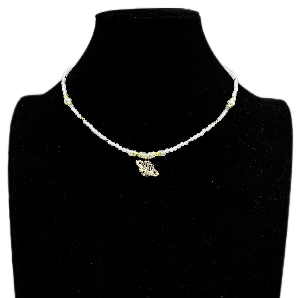 Universe Cubic Zirconia Bead Necklace N5344