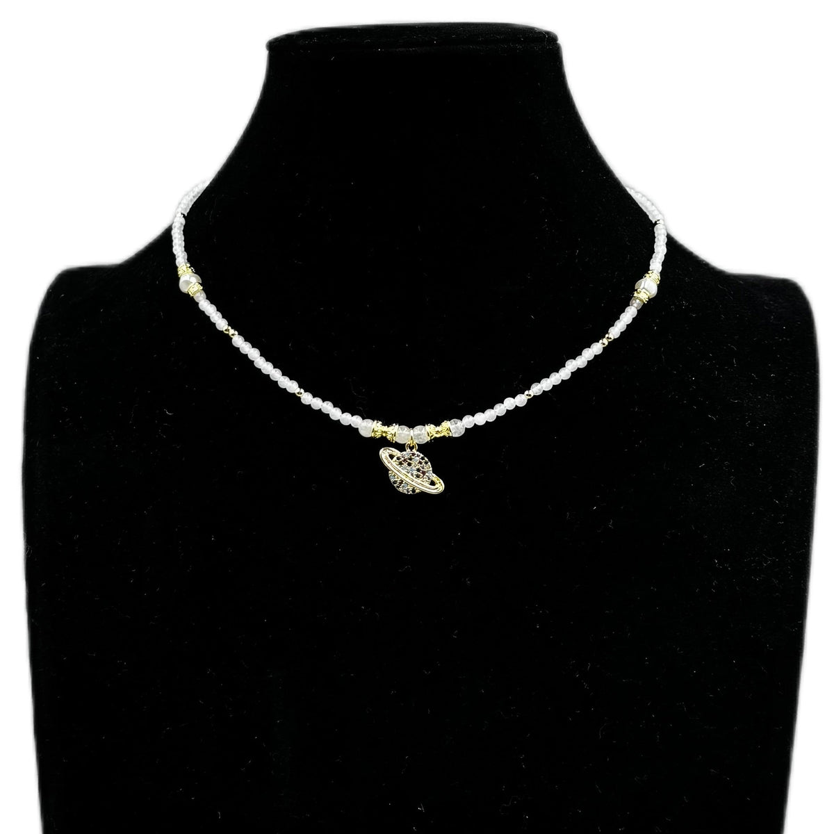 Universe Cubic Zirconia Bead Necklace N5344