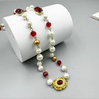 Baroque Rhinestone Glasses Bead  Long Necklace N5346