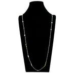 Crystal Labradorite Stone Bead Long Necklace N5348