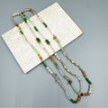 Crystal Natural Stone Bead Long Necklace N5349