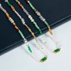 Crystal Natural Stone Bead Long Necklace N5349