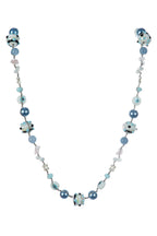 Evil Eye Crystal Bead Braided Long Necklace N5358