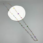 Irregular Stone Bead Long Necklace N5361
